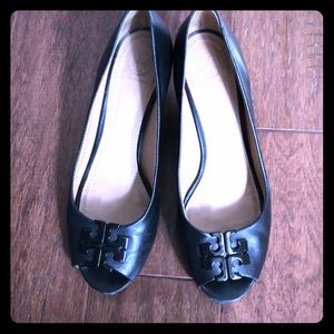 Tory Burch Leather Wedges